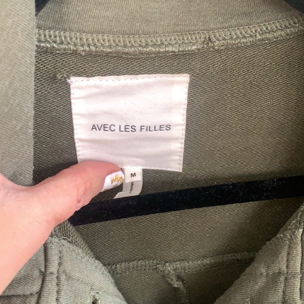 Avec Les Filles Terry Shirt Jacket Size M - Picture 2 of 7